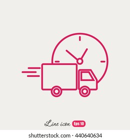 Line icon-  delivery express