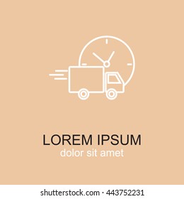 Line icon-  delivery express