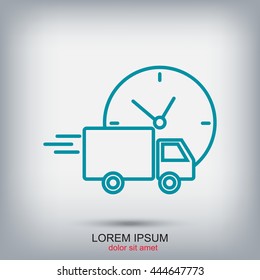 Line icon-  delivery express