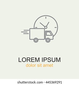 Line icon-  delivery express
