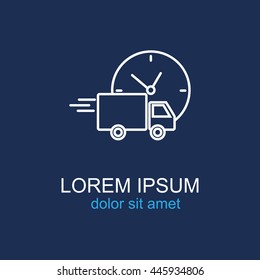 Line icon-  delivery express