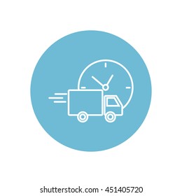 Line icon-  delivery express