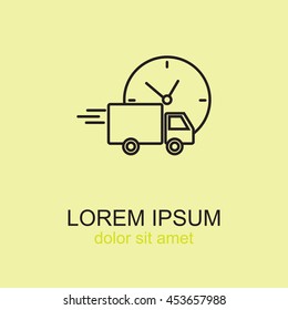 Line icon-  delivery express