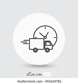 Line icon-  delivery express
