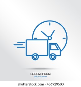 Line icon-  delivery express