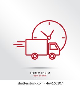 Line icon-  delivery express