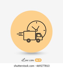Line icon-  delivery express