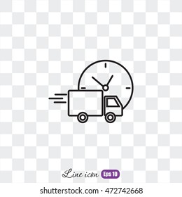 Line icon-  delivery express