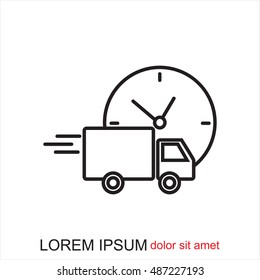 Line icon-  delivery express