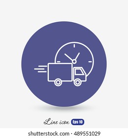 Line icon-  delivery express