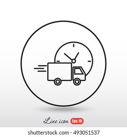 Line icon-  delivery express