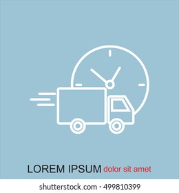 Line icon-  delivery express