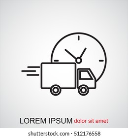 Line icon-  delivery express