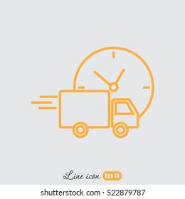 Line icon-  delivery express