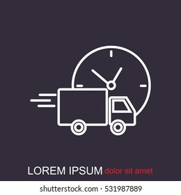Line icon-  delivery express