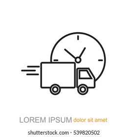 Line icon-  delivery express