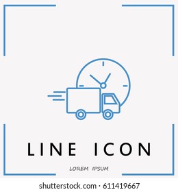 Line icon-  delivery express