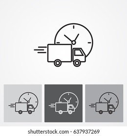 Line icon-  delivery express