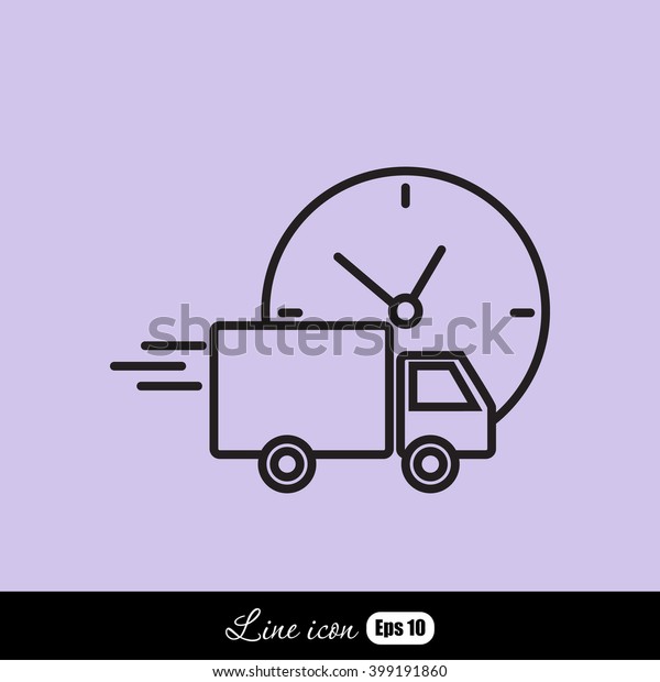 Line icon-  delivery\
express