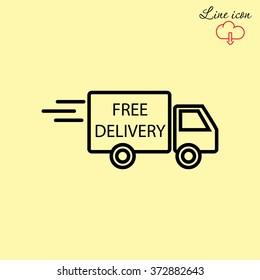 Line icon- Delivery is free