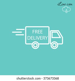 Line icon- Delivery is free
