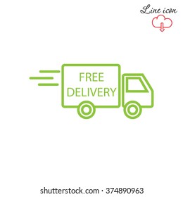 Line icon- Delivery is free