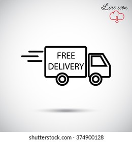 Line icon- Delivery is free