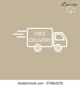 Line icon- Delivery is free