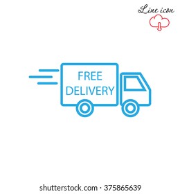 Line icon- Delivery is free