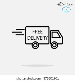 Line icon- Delivery is free