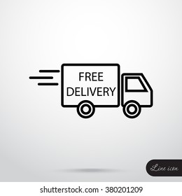 Line icon- Delivery is free