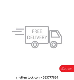 Line icon- Delivery is free