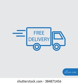 Line icon- Delivery is free