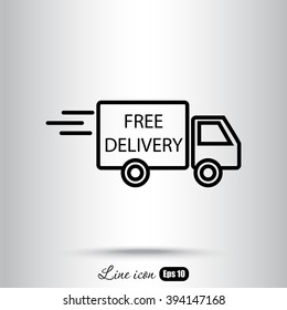 Line icon- Delivery is free