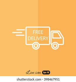 Line icon- Delivery is free