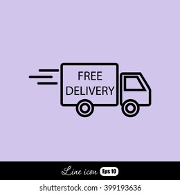 Line icon- Delivery is free