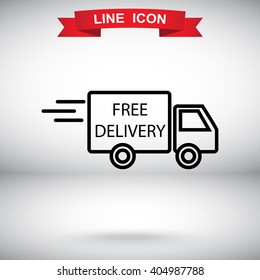 Line icon- Delivery is free