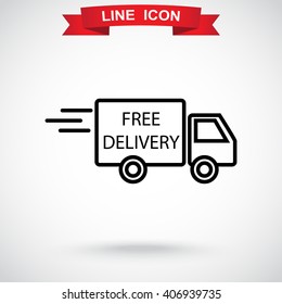 Line icon- Delivery is free
