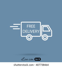 Line icon- Delivery is free