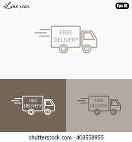 Line icon- Delivery is free