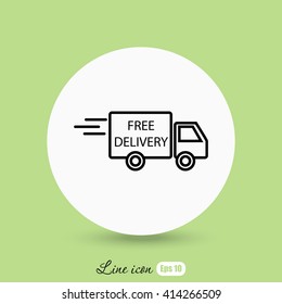 Line icon- Delivery is free