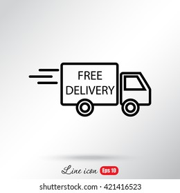 Line icon- Delivery is free