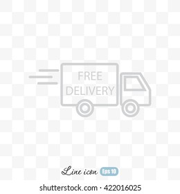Line icon- Delivery is free
