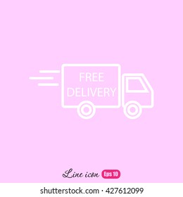 Line icon- Delivery is free