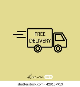 Line icon- Delivery is free