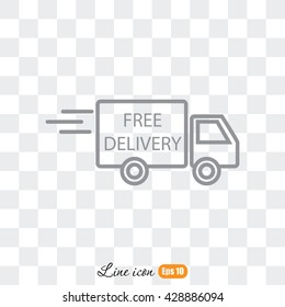 Line icon- Delivery is free