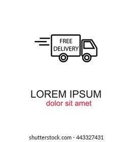 Line icon- Delivery is free