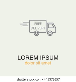 Line icon- Delivery is free