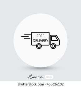 Line icon- Delivery is free