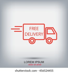 Line icon- Delivery is free